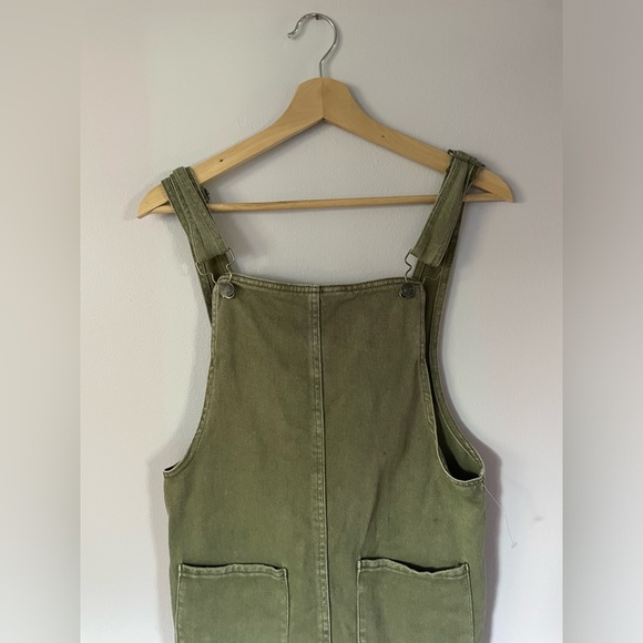 Olive Green Overalls Dress - Picture 10 of 10